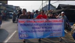 Kesal Tidak Diajak Musyawarah, Warga Pasar Tutup Akses Jalan