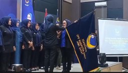 Garnita Malahayati Partai Nasdem Kabupaten Garut dikukuhkan. (Jabar Memanggil/Wildan FM)