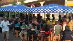Program "Sarapan Gratis dan Bakti Sosial Pemeriksaan Kesehatan Gratis" di halaman Mako Polresta Bogor Kota, Jumat, 6 Oktober 2023. (Jabar Memanggil/ IST)
