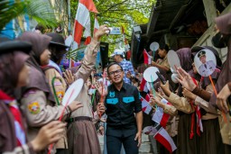 Wali Kota Bogor dan Wakil Wali Kota Bogor, Bima Arya dan Dedie A Rachim berpamitan kepada Warga Paledang, Kota Bogor setelah memimpin Kota Bogor selama 2 periode. ( Jabar Memanggil/ IST)