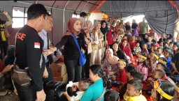 Anak-anak korban angin Puting beliung jalani trauma healing (jabar memanggil/husni nursyaf) 