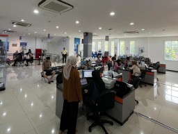 Suasana pelayanan perbankan di Branch Office BRI Pajajaran Kota Bogor. ( Jabar Memanggil/ IST)