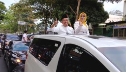Eni - Ridwan Pasangan Terakhir Yang Mendaftar di KPU sebagai Calon Bupati dan Wakil Bupati Sumedang