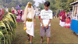 Bahaya Judi Online, Warga  Cililin Cosplay Korban Judol di Karnaval HUT Kemerdekaan RI ke-79