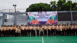 Sejumlah Kalapas dan Rutan Di Wilayah Priangan Timur Usai Melakukan Monev Program Pembinaan Kepramukaan Oleh Kordinator Pramuka Kemenkumham Jabar di Lapas Kelas II A Garut. (Jabar Memanggil/ Wildan) 
