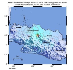 Gempa Bumi Tektonik M4,7 Guncang Karawang, Getaran Terasa hingga Jakarta