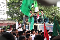 Ratusan Massa Ansor Gelar Aksi Damai Menagih Janji Politik Bupati dan Wabup Cianjur