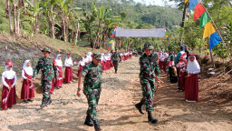 Tinjau  TMMD KE-129 Kodim 0608 Cianjur, Tim  Wasev TNI AD Optimis Seluruh Target Selesai. Tepat Waktu