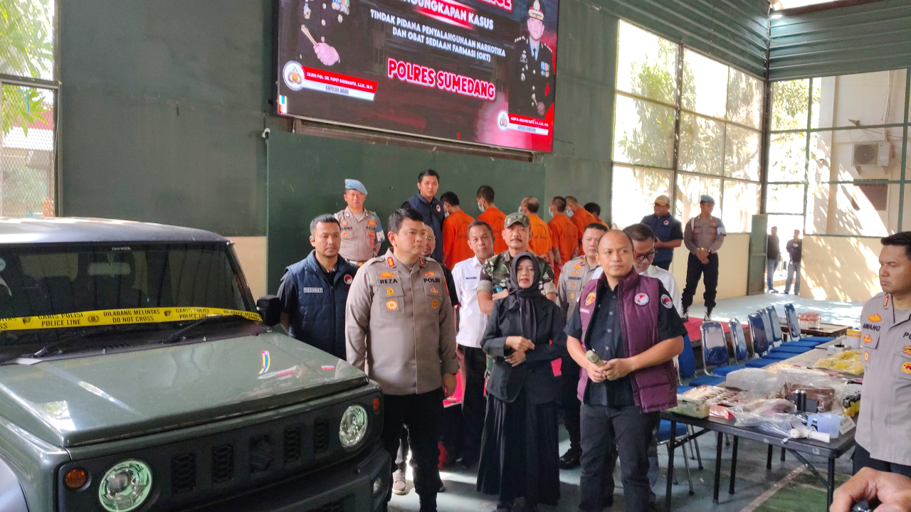 Polres Sumedang Ungkap 12 Kasus Narkoba Selama Agustus 2026, 13 Tersangka Diamankan